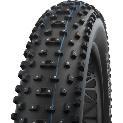 Schwalbe Al Mighty Folding Tire - Evolution | Addix Speedgrip | Super Ground | 328 Spikes | TLEasy - E-25 - 26x4.80" | Black